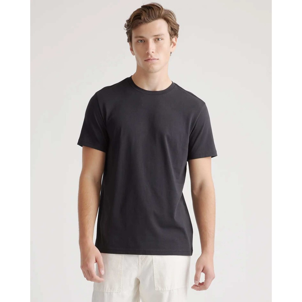 Quince Mens Cotton Modal Crew Neck Tee Black Short Sleeve T-Shirt Medium NWT